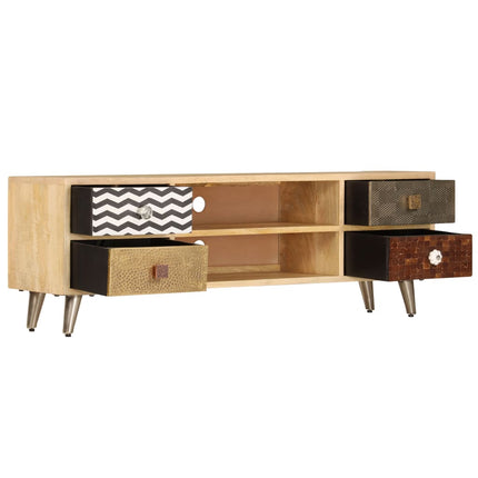 Meuble Tv 120X30X40 Cm Bois Massif De Manguier