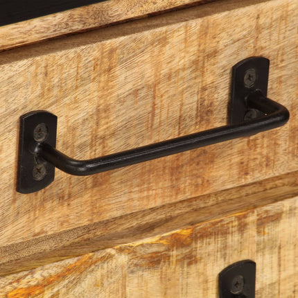 Meuble Tv Avec Tiroirs 120X30X40 Cm Bois Massif De Manguier