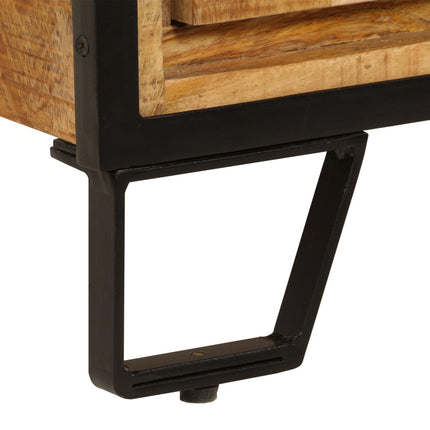 Meuble Tv Avec Tiroirs 120X30X40 Cm Bois Massif De Manguier