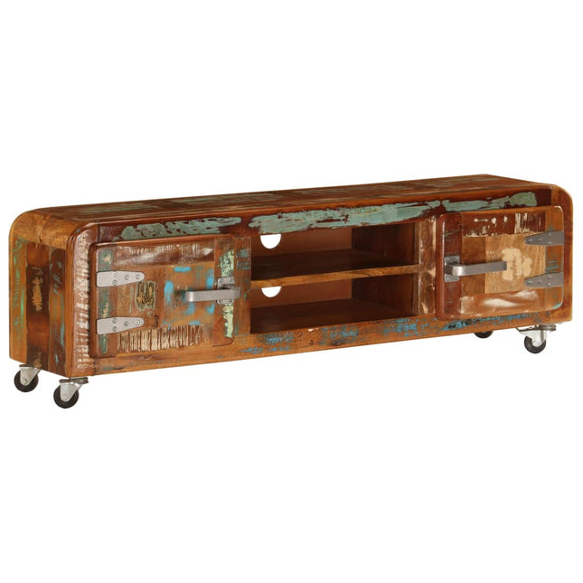 Meuble Tv 120X30X36 Cm Bois De Récupération Massif