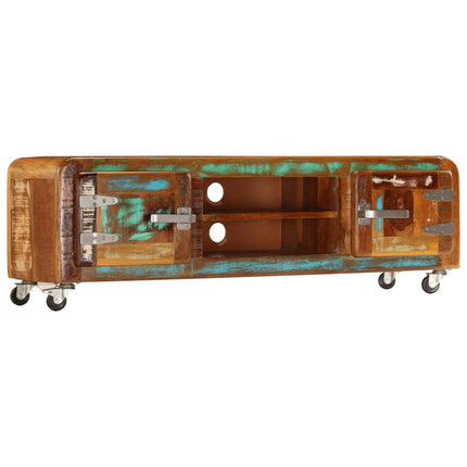 Meuble Tv 120X30X36 Cm Bois De Récupération Massif