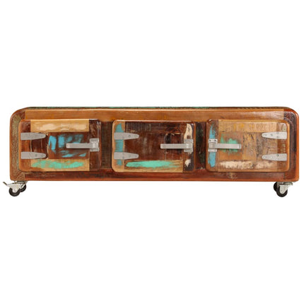 Meuble Tv 120 X 30 X 37 Cm Bois De Récupération Massif