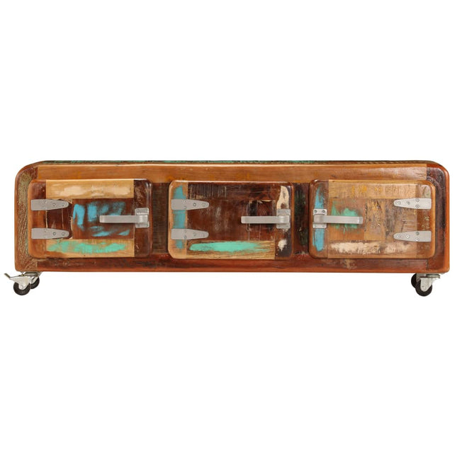 Meuble Tv 120 X 30 X 37 Cm Bois De Récupération Massif