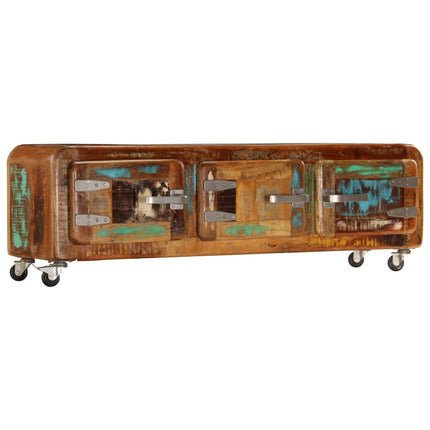 Meuble Tv 120 X 30 X 37 Cm Bois De Récupération Massif