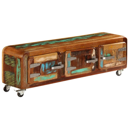Meuble Tv 120 X 30 X 37 Cm Bois De Récupération Massif