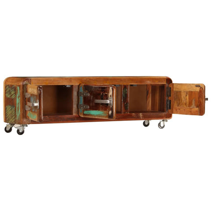 Meuble Tv 120 X 30 X 37 Cm Bois De Récupération Massif