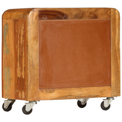 Table De Chevet 50 X 30 X 50 Cm Bois De Récupération Massif