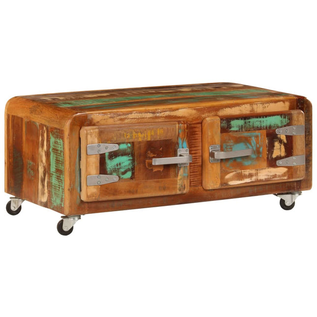 Table Basse 85X55X40 Cm Bois De Récupération Massif