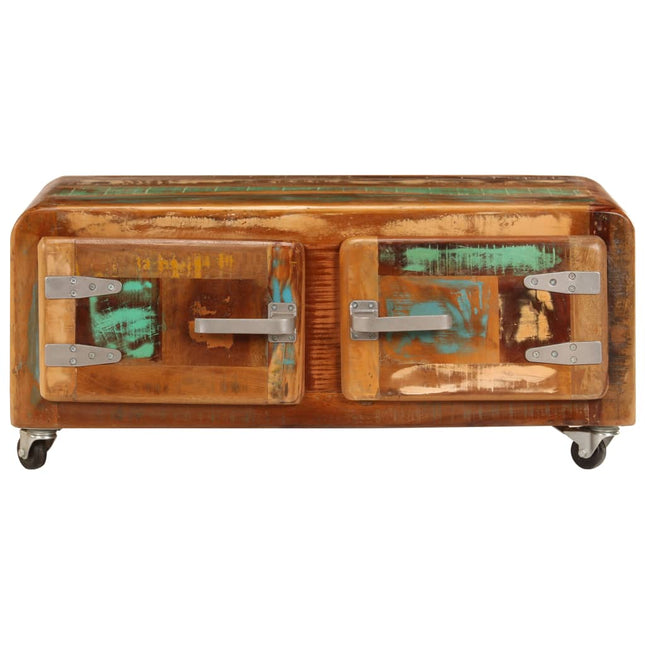 Table Basse 85X55X40 Cm Bois De Récupération Massif