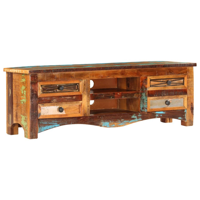 Meuble Tv 120X30X40 Cm Bois De Récupération Massif
