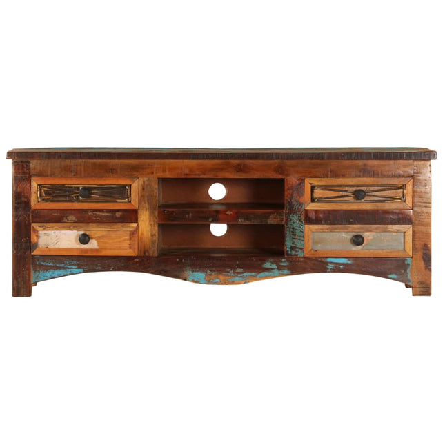 Meuble Tv 120X30X40 Cm Bois De Récupération Massif