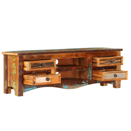 Meuble Tv 120X30X40 Cm Bois De Récupération Massif