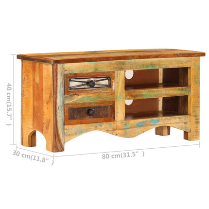 Meuble Tv 80X30X40 Cm Bois De Récupération Massif