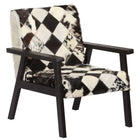 Fauteuil Blanc Et Cuir Véritable De Chèvre