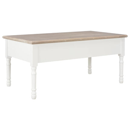 Table Basse Blanc 100X55X45 Cm Bois