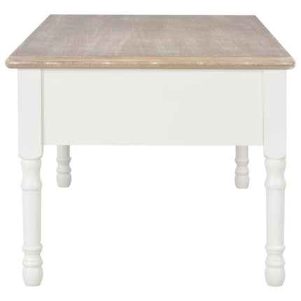 Table Basse Blanc 100X55X45 Cm Bois