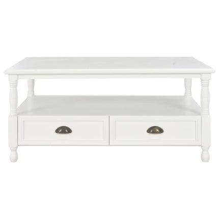 Table Basse Blanc 100X55X45 Cm Bois