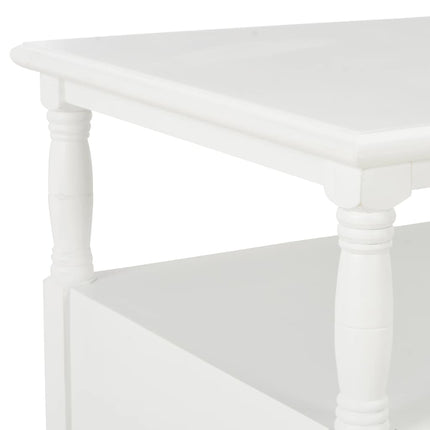 Table Basse Blanc 100X55X45 Cm Bois