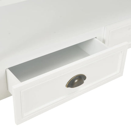 Table Basse Blanc 100X55X45 Cm Bois
