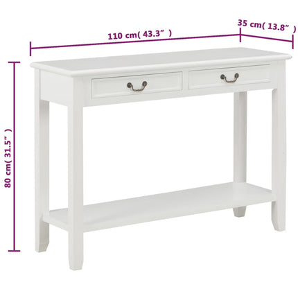 Table Console 110X35X80 Cm Bois