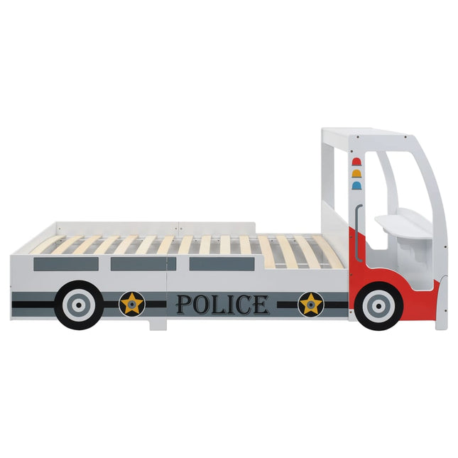 Lit Voiture De Police Avec Bureau Pour Enfants 90 X 200 Cm