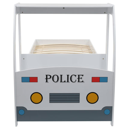 Lit Voiture De Police Avec Bureau Pour Enfants 90 X 200 Cm