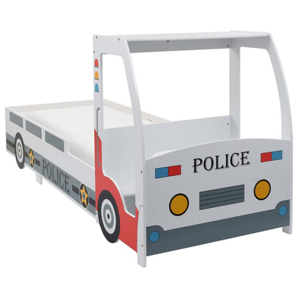 Lit Voiture De Police Avec Bureau Pour Enfants 90 X 200 Cm