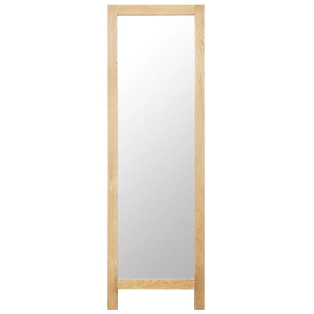 Miroir Sur Pied 48X46,5X150 Cm Bois De Chêne Solide
