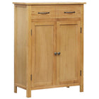Armoire À Chaussures 76X37X105 Cm Bois De Chêne Solide Marron