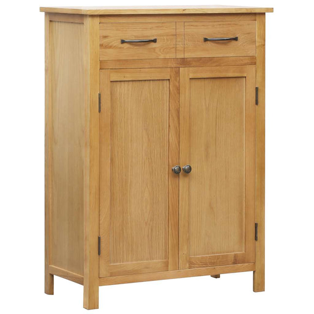 Armoire À Chaussures 76X37X105 Cm Bois De Chêne Solide Marron
