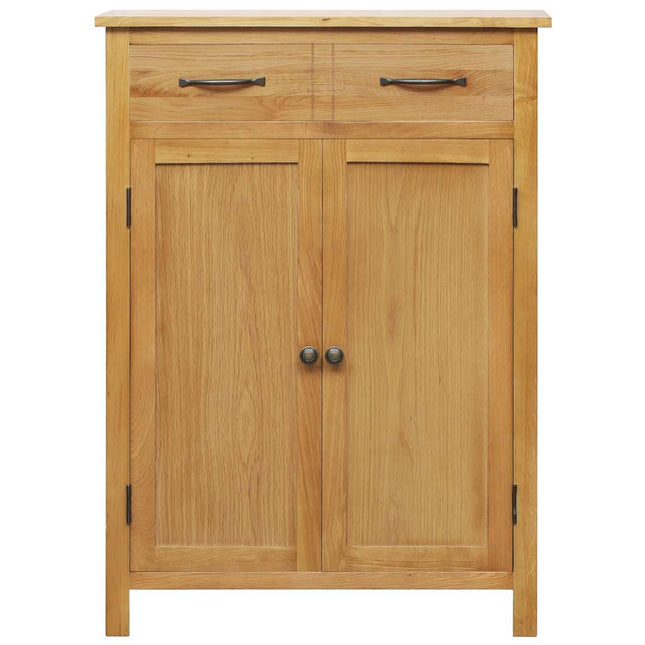 Armoire À Chaussures 76X37X105 Cm Bois De Chêne Solide Marron