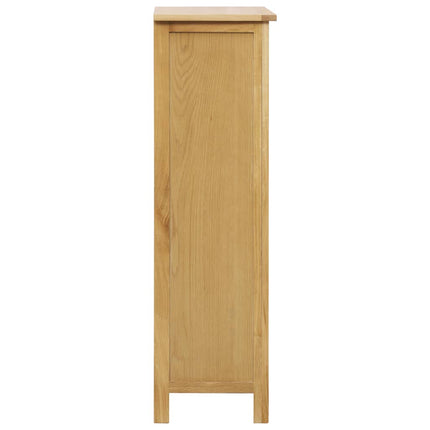 Range Bouteille 56X32X110 Cm Bois De Chêne Solide Marron