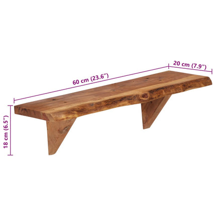 Étagères Murales 2 Pcs Bois D'acacia Massif