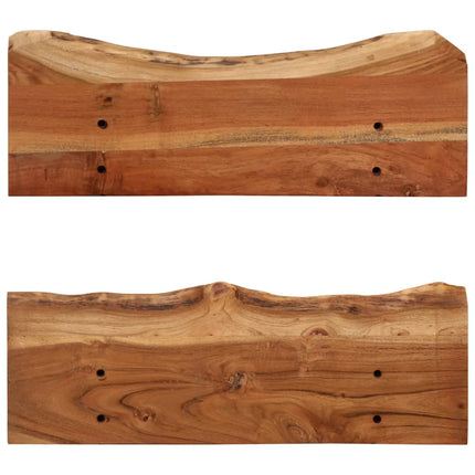 Étagères Murales 2 Pcs Bois D'acacia Massif