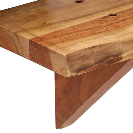Étagères Murales 2 Pcs Bois D'acacia Massif