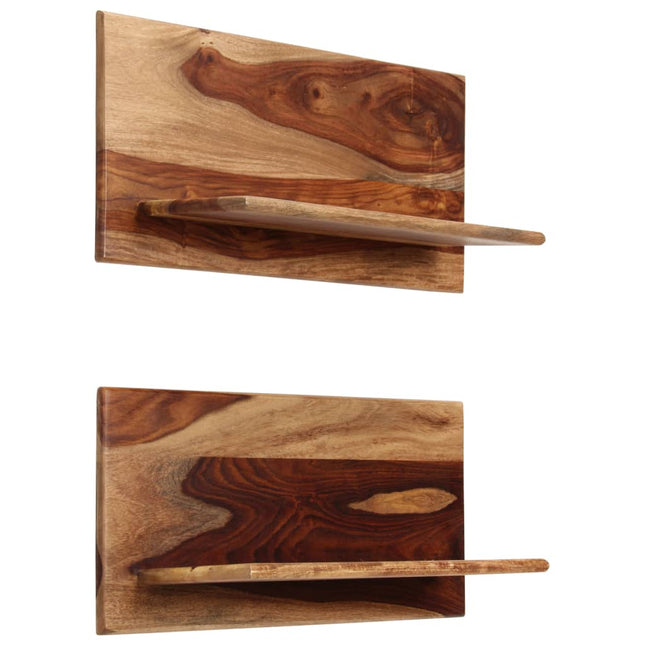 Étagères Murales 2 Pcs Bois Massif