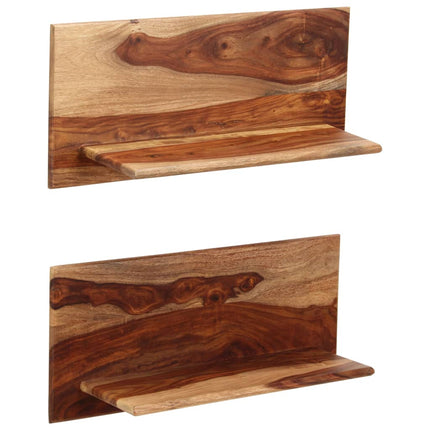 Étagères Murales 2 Pcs Bois Massif