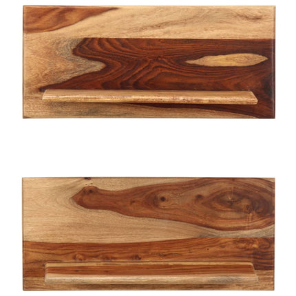 Étagères Murales 2 Pcs Bois Massif