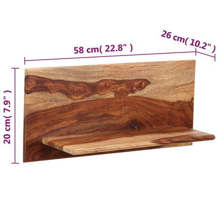 Étagères Murales 2 Pcs Bois Massif