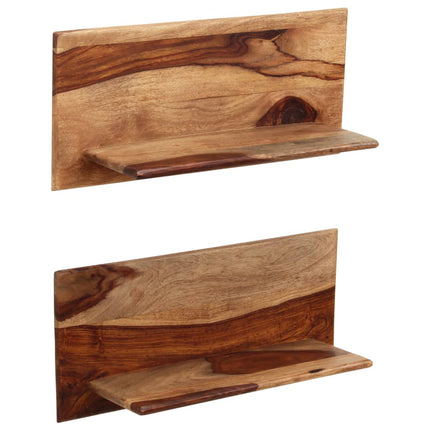 Étagères Murales 2 Pcs Bois Massif