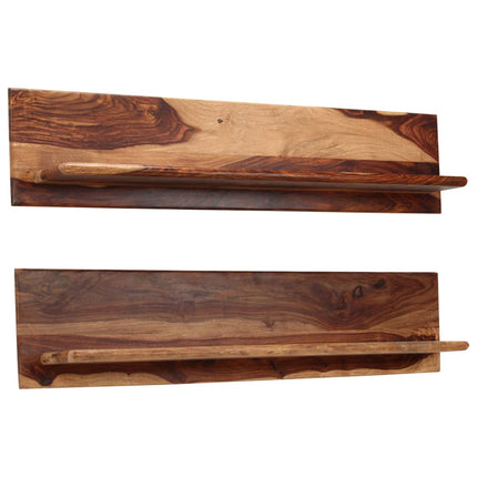 Étagères Murales 2 Pcs Bois Massif