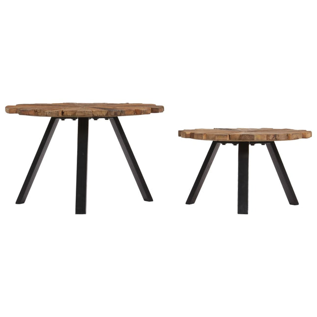 Tables Basses 2 Pcs Bois De Récupération Massif