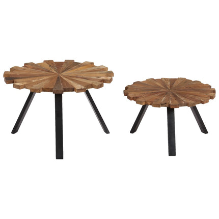 Tables Basses 2 Pcs Bois De Récupération Massif