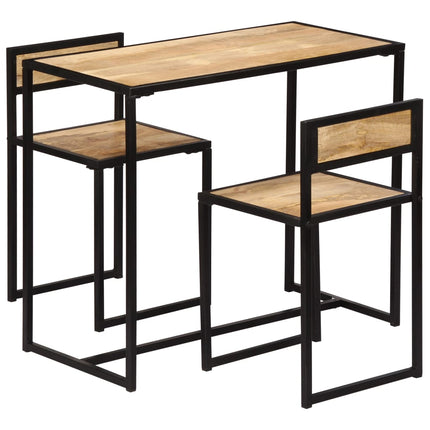 Ensemble De Salle À Dîner 3 Pcs Bois De Manguier Solide