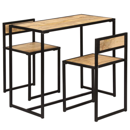 Ensemble De Salle À Dîner 3 Pcs Bois De Manguier Solide