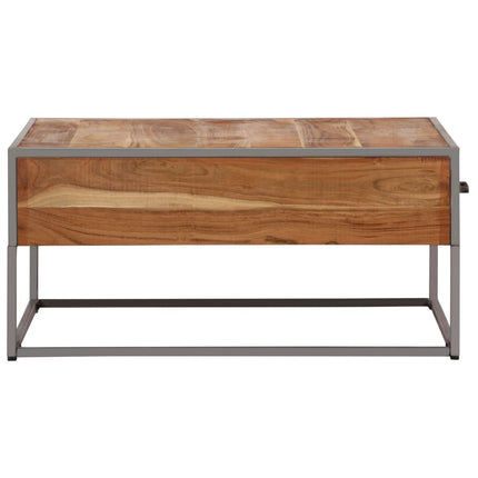 Table Basse 75X75X35 Cm Bois Solide D'acacia