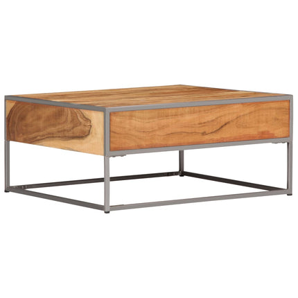 Table Basse 75X75X35 Cm Bois Solide D'acacia