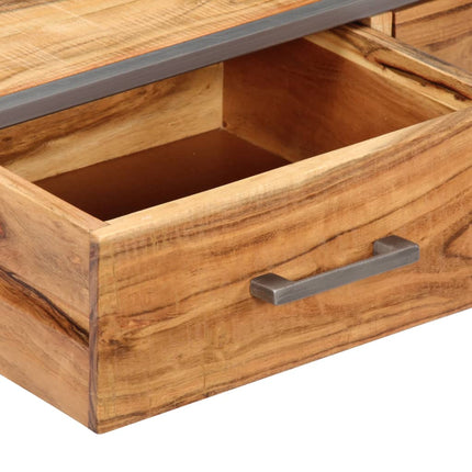 Table Basse 75X75X35 Cm Bois Solide D'acacia