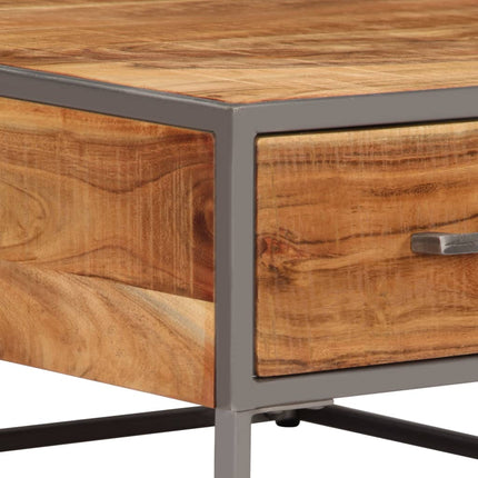 Table Basse 75X75X35 Cm Bois Solide D'acacia