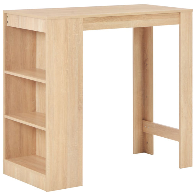 Table De Bar Avec Étagère 110X50X103 Cm